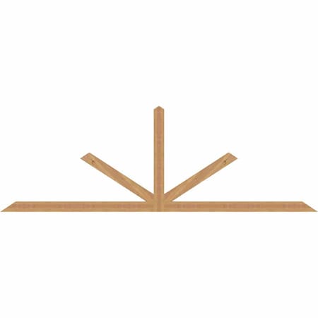 Ekena Millwork Saratoga Timber Gable Bracket, Western Red Cedar, 108"W x 36"H x 1 1/2"D x 3 1/2"F, 8/12 Pitch GBW108X36X0204SAR00SWR